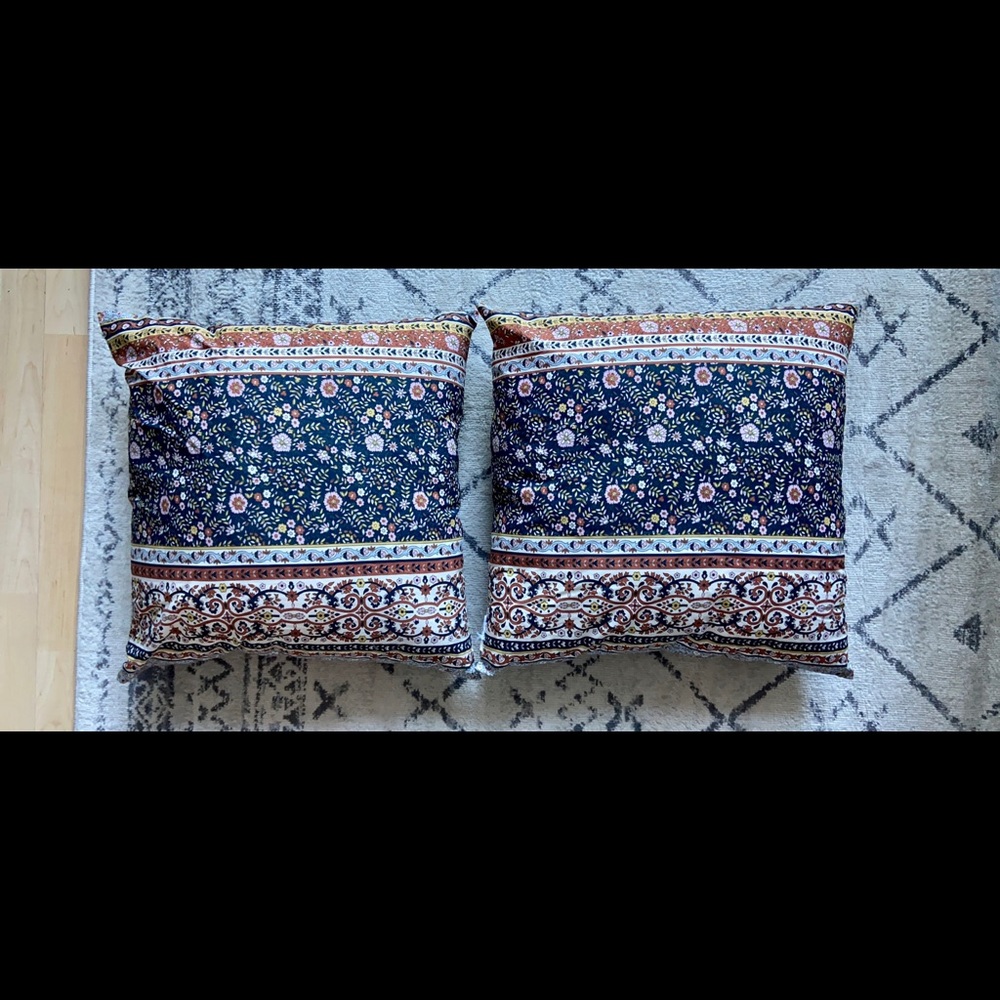 TWO 18x18 inch pillows